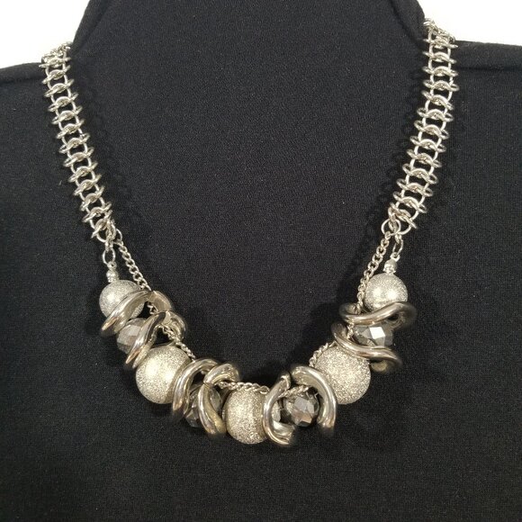 Sparkly Choker Necklace with Iridescent Crystals and Other Shiny Things. - Picture 3 of 9